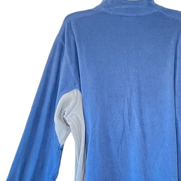 Columbia Women's Quarter Zip Microfleece 2-Tone Blue Pullover XL - Picture 5 of 8